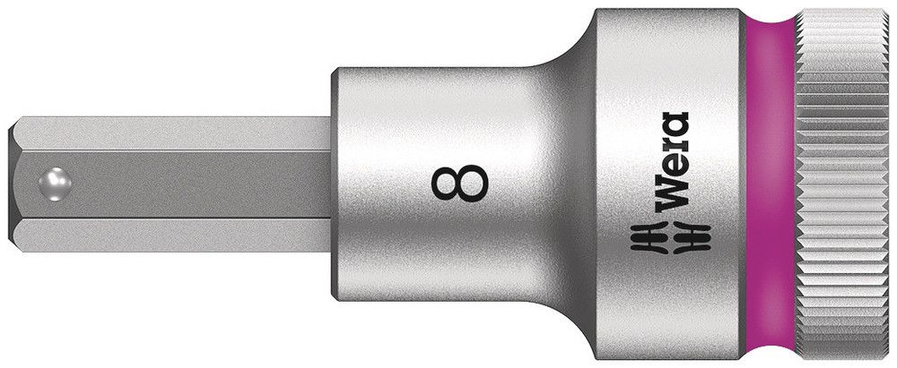 8740 C HF Zyklop bit socket with 1/2" drive with holding function, 8.0x60.0, Wera 05003824001