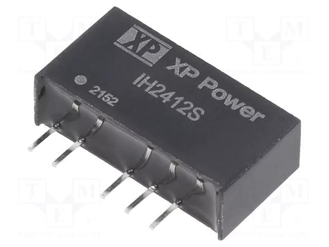 Converter: DC/DC; 2W; Uin: 24VDC; Uout: 12VDC; Uout2: -12VDC; SIP; THT XP POWER IH2412S