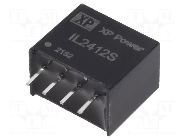 Converter: DC/DC; 2W; Uin: 24VDC; Uout: 12VDC; Iout: 168mA; SIP; THT XP POWER IL2412S