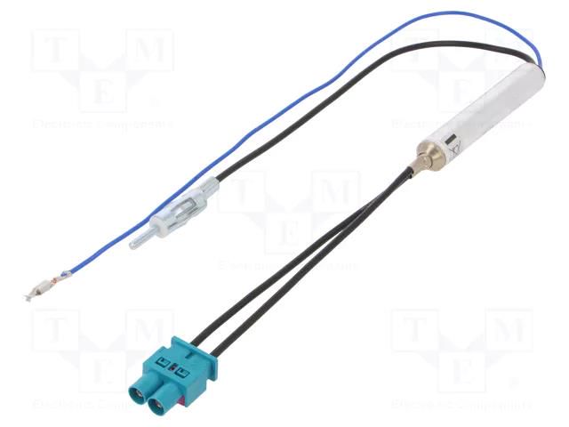 Cable; DIN plug,Fakra double plug; straight; Car model: 2002-> 4CARMEDIA ZRS-SAF2-DIN