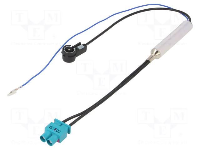 Cable; Fakra double plug,ISO plug angled; angled,straight 4CARMEDIA ZRS-SAF2-ISO