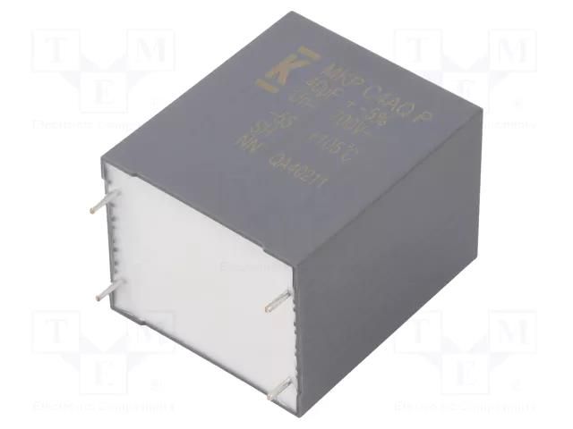 Capacitor: polypropylene; DC-Link; 40uF; THT; ESR: 2.8mΩ; C4AQ-P KEMET C4AQJBW5400P3OJ
