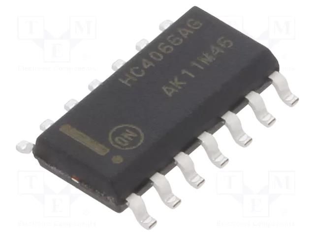 IC: analog switch; demultiplexer,multiplexer; Ch: 4; SO14; 2÷12VDC ONSEMI MC74HC4066ADG