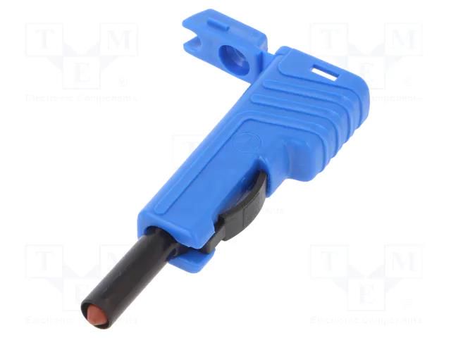 Connector: 4mm banana; plug; 30A; 60VDC; blue; insulated; 2.5mm2 HIRSCHMANN T&M SLS200-BL