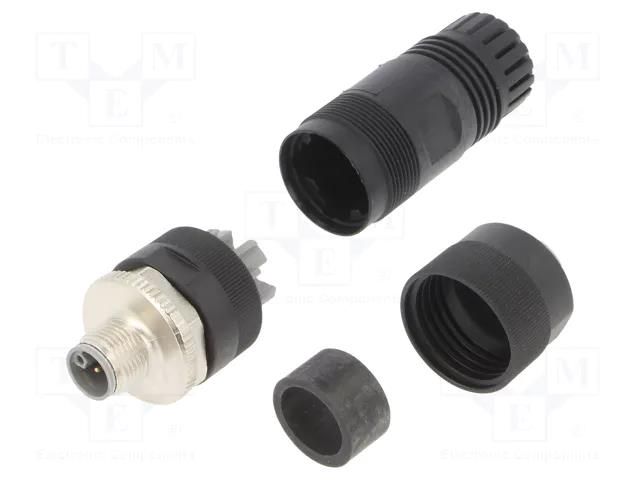 Connector: M12; plug; PIN: 5; male; L code-Power; for cable; IP67 MURR ELEKTRONIK 7000-P4591-0000000