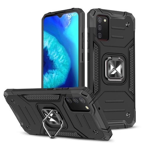 Wozinsky Ring Armor tough hybrid case cover + magnetic holder for Samsung Galaxy A03s black, Wozinsky 5907769319358 5907769319358