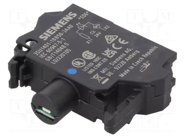 Illuminating unit; 22mm; 3SU1.5; -25÷70°C; Illumin: LED; front SIEMENS 3SU1401-1BB50-3AA0