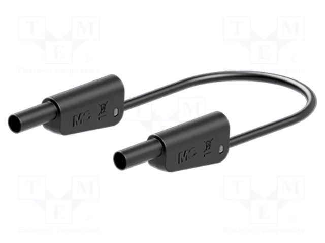Test lead; 32A; banana plug 4mm,both sides; Len: 0.5m; black STÄUBLI SLK-4A-F25-05021