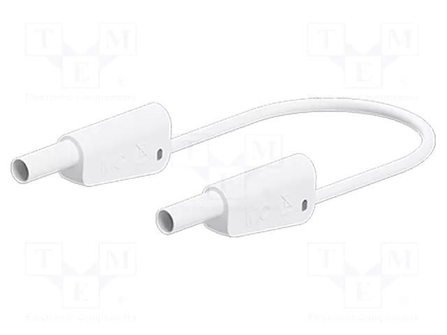 Test lead; 19A; banana plug 4mm,both sides; Urated: 1kV; Len: 0.5m STÄUBLI SLK-4N-S10-05029