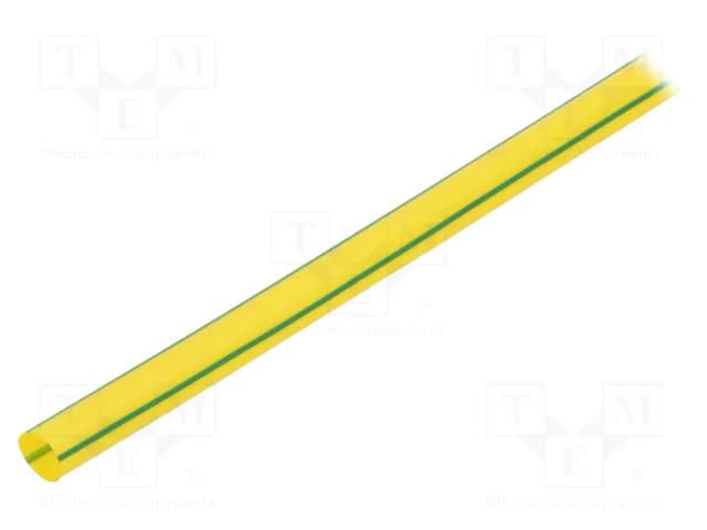 Heat shrink sleeve; glueless; 2: 1; 12.7mm; L: 1m; yellow-green RADPOL RCH1-12.7/6.4X1YG