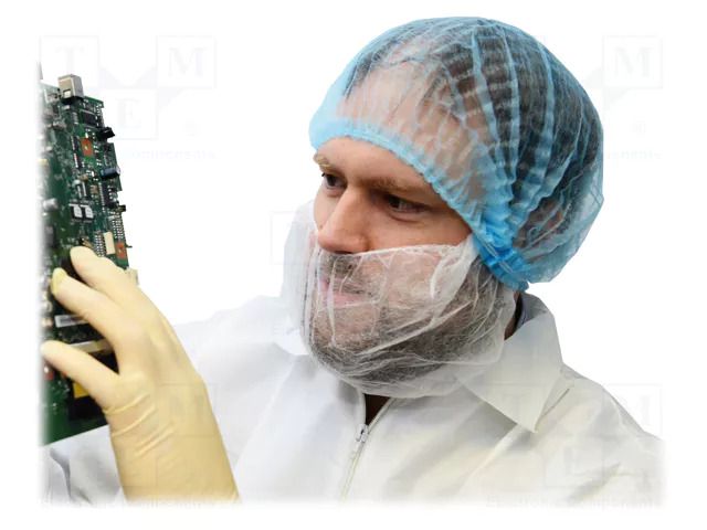 Cleanroom acces: beard mask; 1000pcs; white; polypropylene ANTISTAT ATS-600-3032