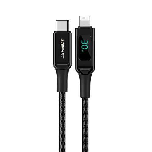 Acefast cable MFI USB Type C - Lightning 1.2m, 30W, 3A black (C6-01 Black), Acefast 6974316281030 6974316281030