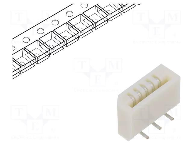 Connector: FFC/FPC; vertical; PIN: 5; Non-ZIF; SMT; Easy-On; 50V MOLEX MX-52808-0570