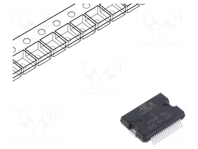 IC: driver; H-bridge; stepper motor controller; PowerSO36; 2.8A STMicroelectronics L6208PD013TR