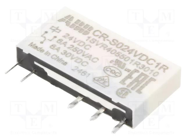 Relay: miniature; SPDT; Ucoil: 24VDC; CR-S; socket,THT ABB CR-S024VDC1R