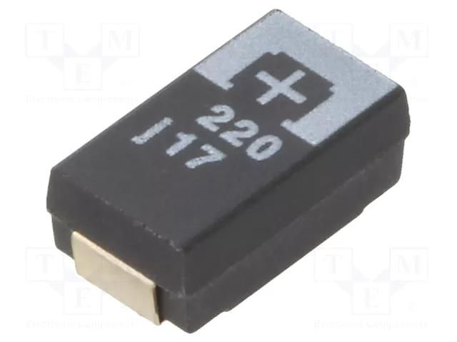 Capacitor: tantalum-polymer; 220uF; 6.3VDC; 2800mA; SMD; ±20%; 18mΩ PANASONIC 6TPE220MIL-BULK