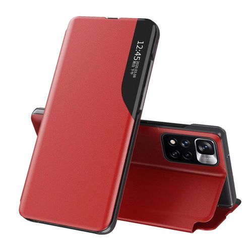 Eco Leather View Case Elegant Flip Cover with Stand Function Poco M4 Pro 5G Red, Hurtel 5907769338182 5907769338182