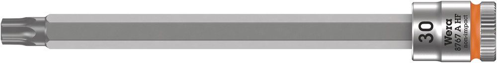 8767 A HF TORX® Zyklop bit socket with holding function, 1/4" drive, TX 30x100.0, Wera 05003370001