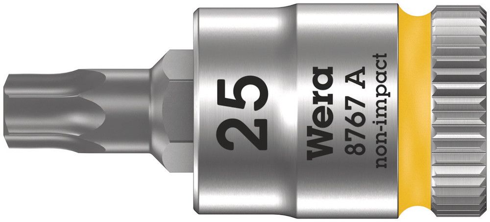 8767 A TORX® Zyklop bit socket, 1/4" drive, TX 25x28.0, Wera 05003392001