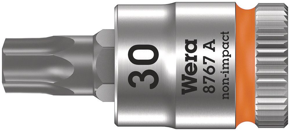 8767 A TORX® Zyklop bit socket, 1/4" drive, TX 30x28.0, Wera 05003393001