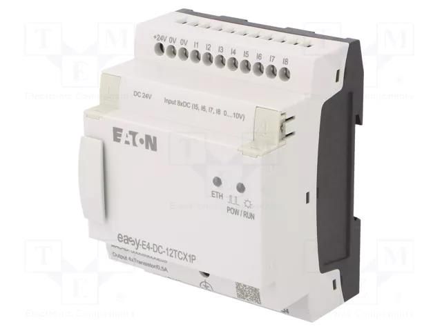 Programmable relay; IN: 8; Analog in: 4; Analog.out: 0; OUT: 4; 24VDC EATON ELECTRIC EASY-E4-DC-12TCX1P