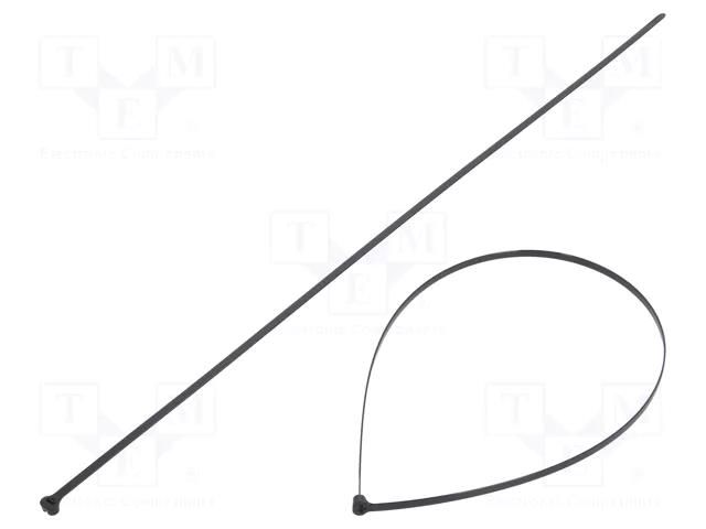 Cable tie; with a metal clasp; L: 699mm; W: 7mm; black; polyamide PANDUIT BT8LH-C300