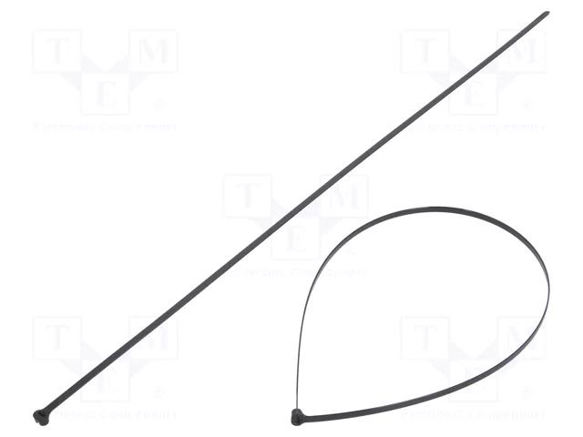 Cable tie; with a metal clasp; L: 699mm; W: 7mm; black; polyamide PANDUIT BT8LH-C300