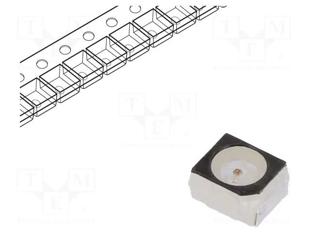 LED; SMD; PLCC2; yellow; 1.21÷3.03lm; 355÷1120mcd; 3x3.4x2.1mm ams OSRAM LYT68F-T2V2-35-1