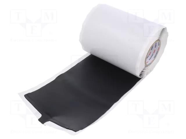 Tape: self-amalgamating; black; 100mm; L: 3m; Thk: 1.2mm; -30÷80°C HELLERMANNTYTON HTAPE-POWER670