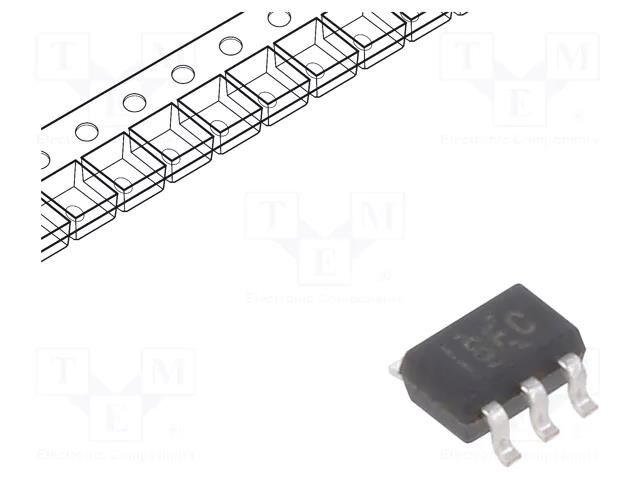 IC: instrumentation amplifier; 4kHz; Ch: 1; SC70-6; 1kV/V; 35uV TEXAS INSTRUMENTS INA212BIDCKT