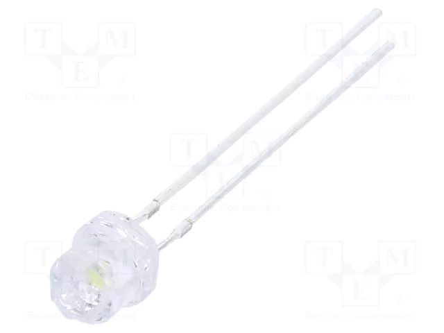 LED; blue (ice blue); 4.85mm; 2180÷3000mcd; Front: Diamond; THT OPTOSUPPLY OSB64KEDD1A