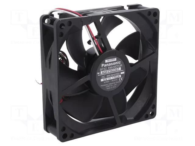 Fan: DC; axial; 12VDC; 92x92x25mm; 76.8m3/h; 29dBA; ball; 2750rpm PANASONIC ASFP90391