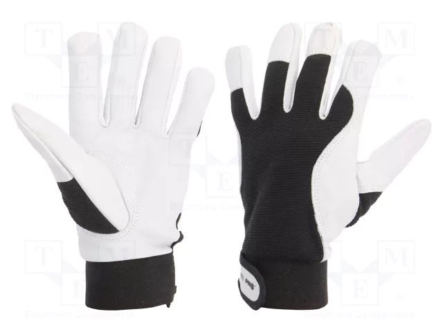 Protective gloves; Size: 11; black; natural leather LAHTI PRO LAHTI-L270811K