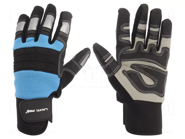 Protective gloves; Size: 9; black/blue; microfiber,plastic LAHTI PRO LAHTI-L280709K