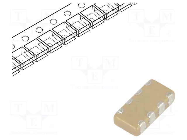 Capacitor: ceramic; MLCC; 1nF; 50V; X7R; ±10%; SMD; 0612 YAGEO CA0612KRX7R9BB102