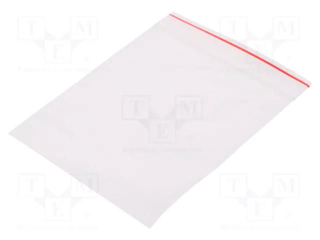 Self-seal bag; L: 120mm; Width: 100mm; Thick: 40um; polyetylene PLAST PL.TOR100X120