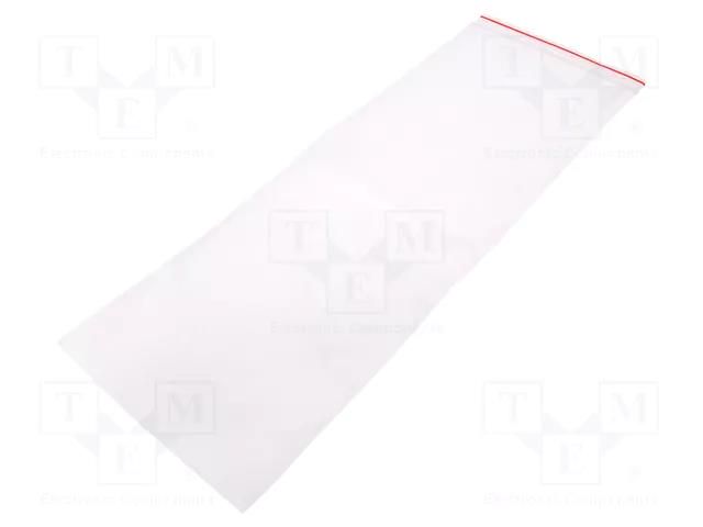 Self-seal bag; L: 400mm; Width: 150mm; Thick: 45um; polyetylene PLAST PL.TOR150X400