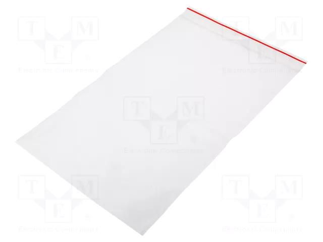 Self-seal bag; L: 250mm; Width: 160mm; Thick: 40um; polyetylene PLAST PL.TOR160X250