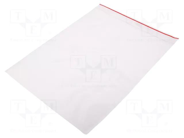 Self-seal bag; L: 250mm; Width: 200mm; Thick: 45um; polyetylene PLAST PL.TOR200X250