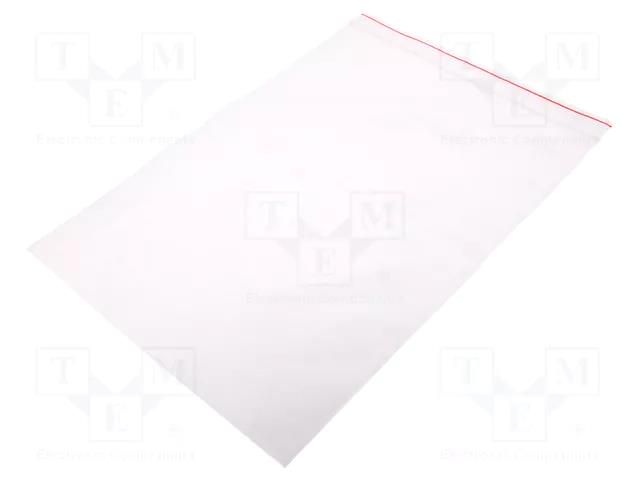 Self-seal bag; L: 300mm; Width: 215mm; Thick: 45um; polyetylene PLAST PL.TOR215X300