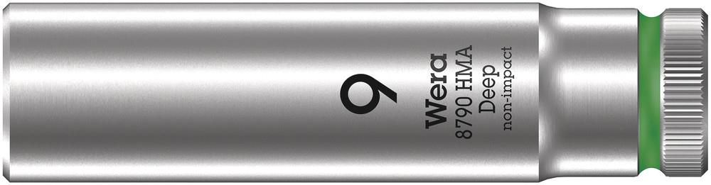 8790 HMA Deep 1/4" socket, 9.0x50.0, Wera 05004506001