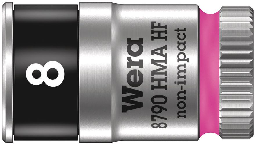 8790 HMA HF Zyklop socket with 1/4" drive with holding function, 8.0x23.0, Wera 05003723001