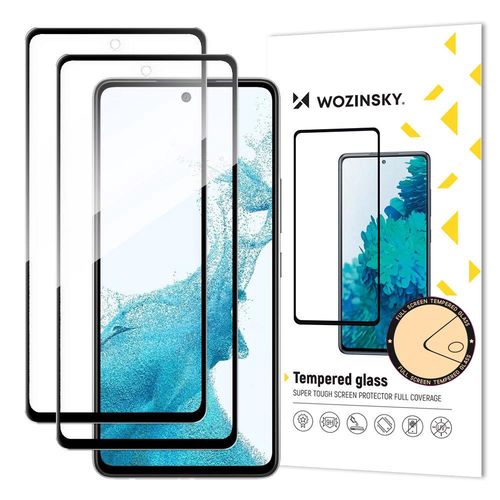 Wozinsky 2x Set Super Tough Full Glue Tempered Glass Full Screen with Frame Case Friendly Samsung Galaxy A53 5G Black, Wozinsky 5907769318917 5907769318917