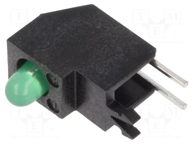 LED; in housing; 2.8mm; No.of diodes: 1; green; 20mA; 40°; 10÷20mcd MENTOR 2030.8031