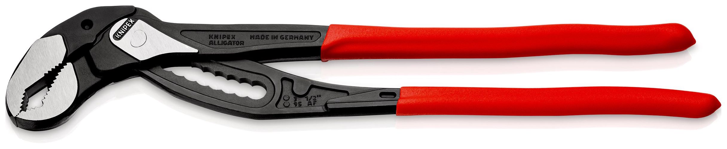 KNIPEX 88 01 400 Alligator® XL Pipe Wrench and Water Pump Pliers covered with non-slip plastic black atramentized 400 mm 88 01 400 4003773075844