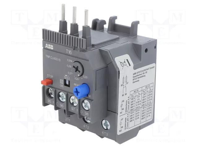 Thermal relay; Series: AF; Leads: screw terminals; 0.23÷0.31A ABB T16-0.31