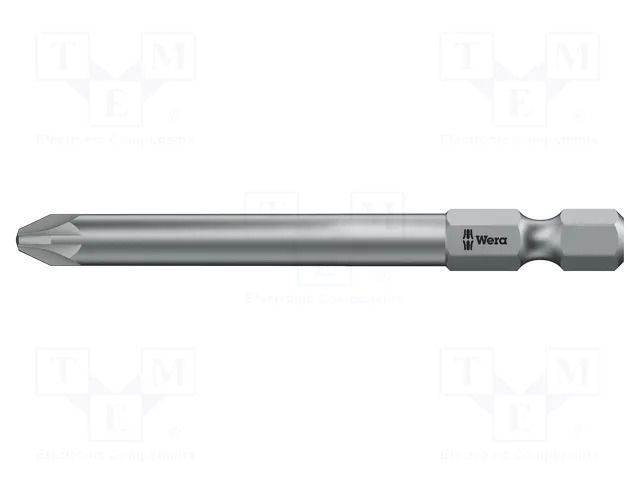 Screwdriver bit; Pozidriv®; PZ3; 1/4"; Overall len: 70mm WERA WERA.05060041001