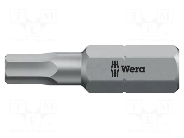 Screwdriver bit; Hex Plus key; HEX 3/8"; Overall len: 25mm WERA WERA.05135068001