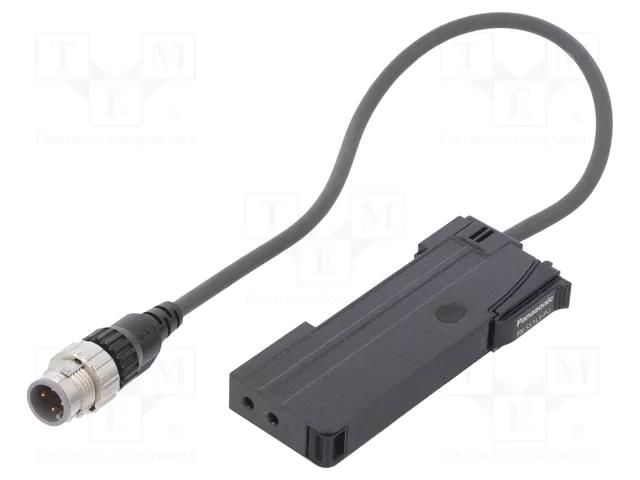 Sensor: optical fiber amplifier; PNP; IP40; Connection: M12,lead PANASONIC FX-551L3-P-J