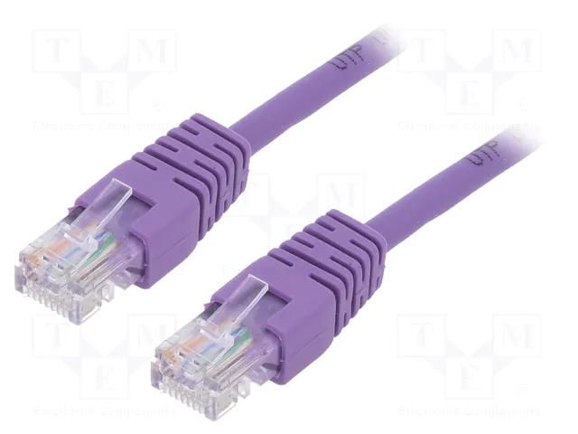 Patch cord; RJ45 plug,both sides; U/UTP; 5e; stranded; CCA; PVC GEMBIRD PP12-0.5M/V